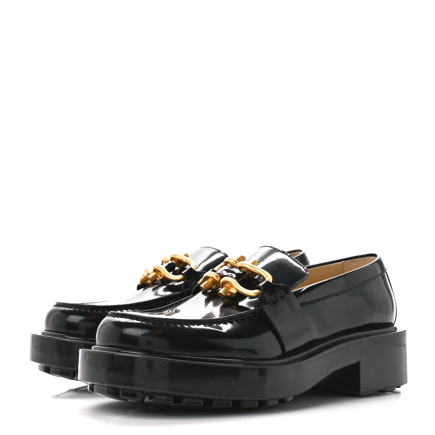 Bottega Veneta Glossy Calfskin Monsieur Loafers 36 Black 3 of 7