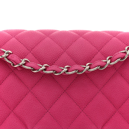 Chanel Iridescent Caviar Quilted Jumbo Double Flap Pink 15 of 19