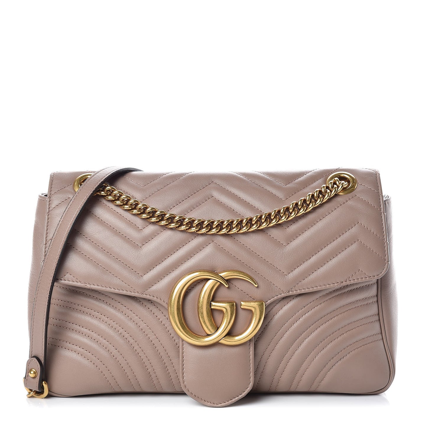 Calfskin Matelasse Medium GG Marmont Shoulder Bag Porcelain Rose