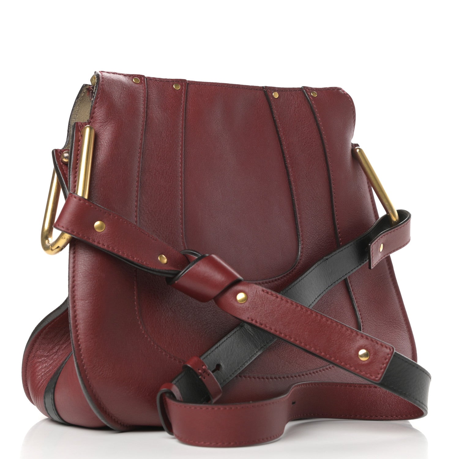 Chloe Grained Calfskin Small Hayley Hobo Red 3 of 10