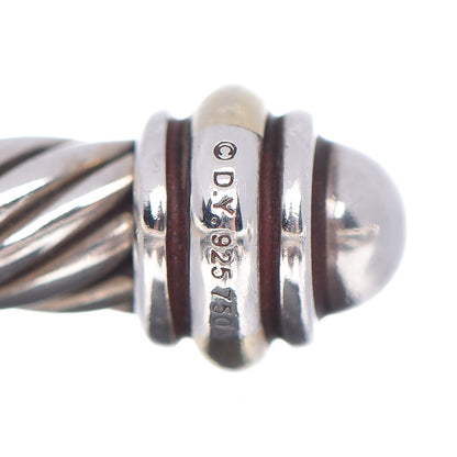 David Yurman Sterling Silver 18K Yellow Gold 4mm Cable Classics Bracelet 3 of 5
