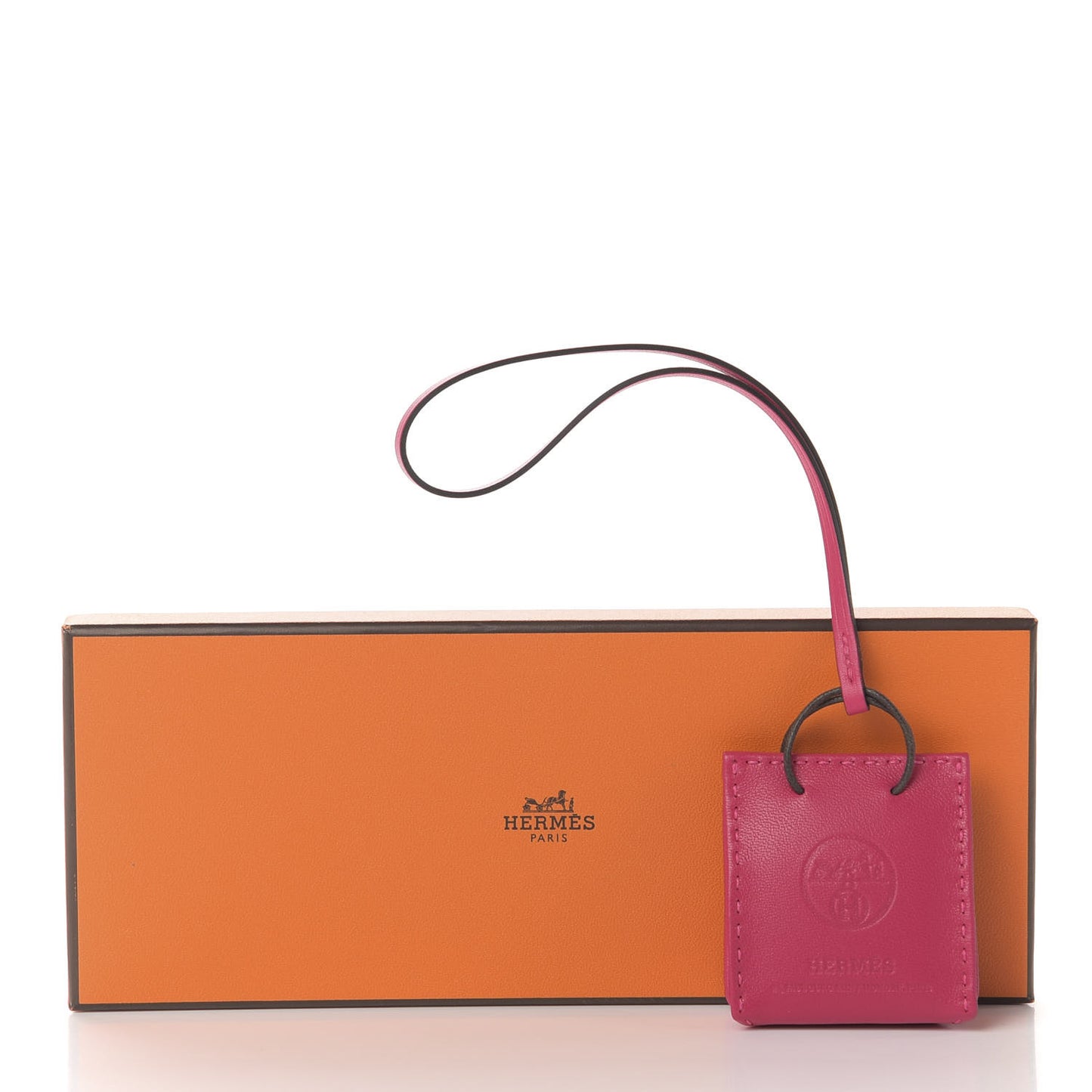 Milo Lambskin Swift Shopping Bag Charm Rose Mexico