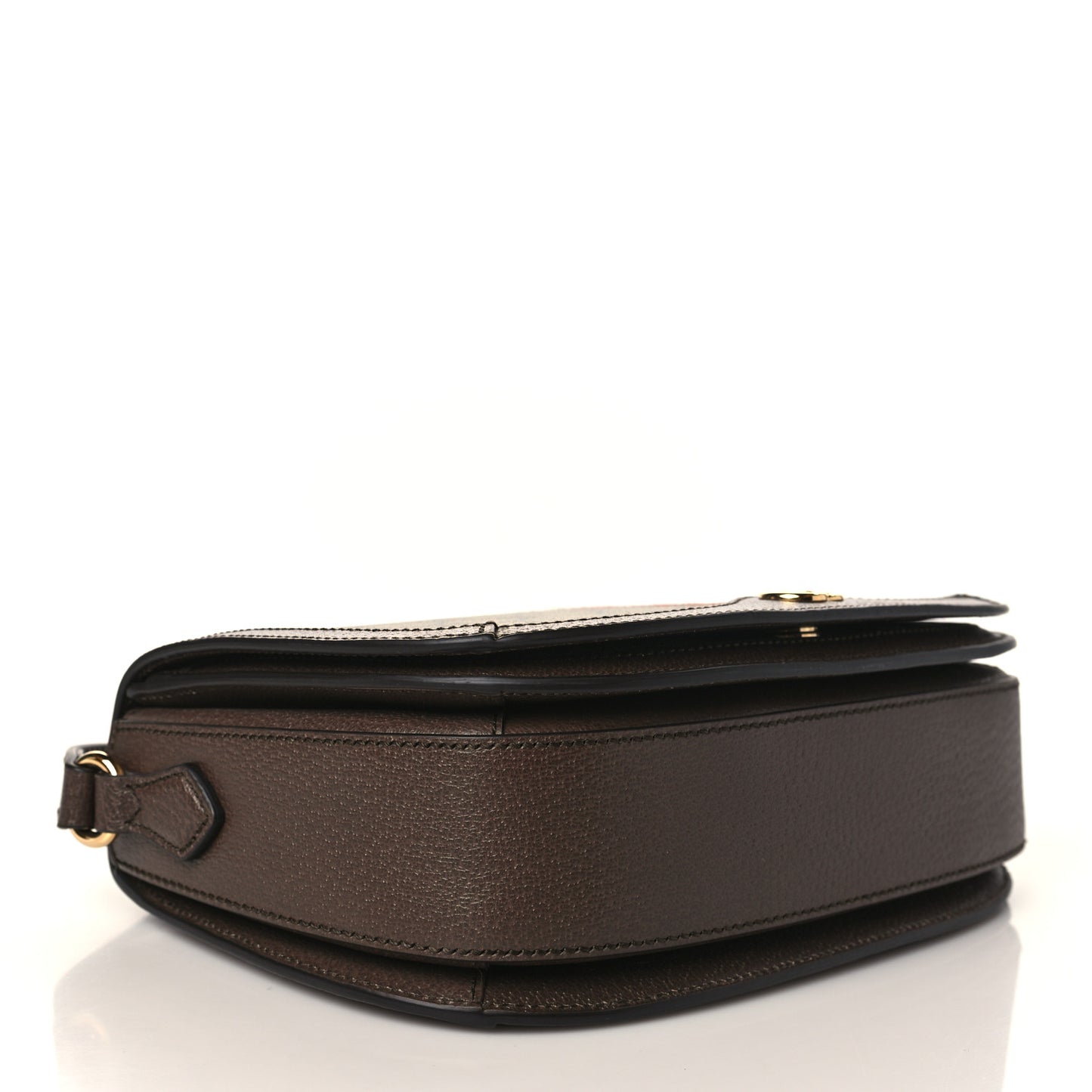 GG Supreme Monogram Web Small Ophidia Flap Messenger Bag Brown