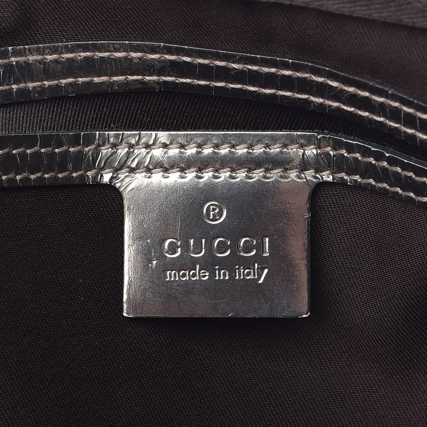GG Plus Monogram Medium Joy Boston Silver