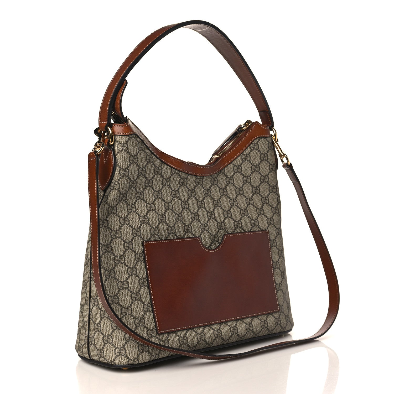 Gucci GG Supreme Monogram Linea A Hobo Brown 4 of 10