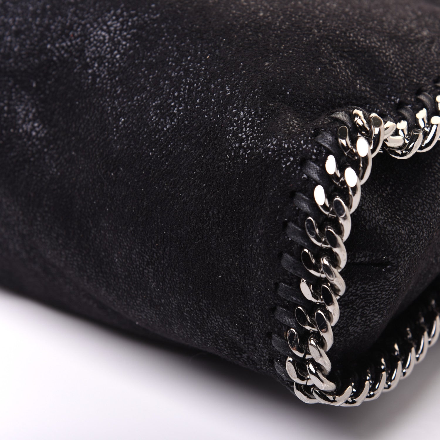 Stella McCartney Shaggy Deer Falabella Fold Over Tote Black 7 of 9