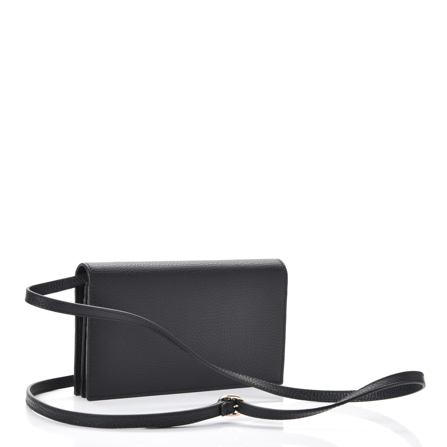 Gucci Dollar Calfskin Mini Swing Wallet Bag Black 3 of 8