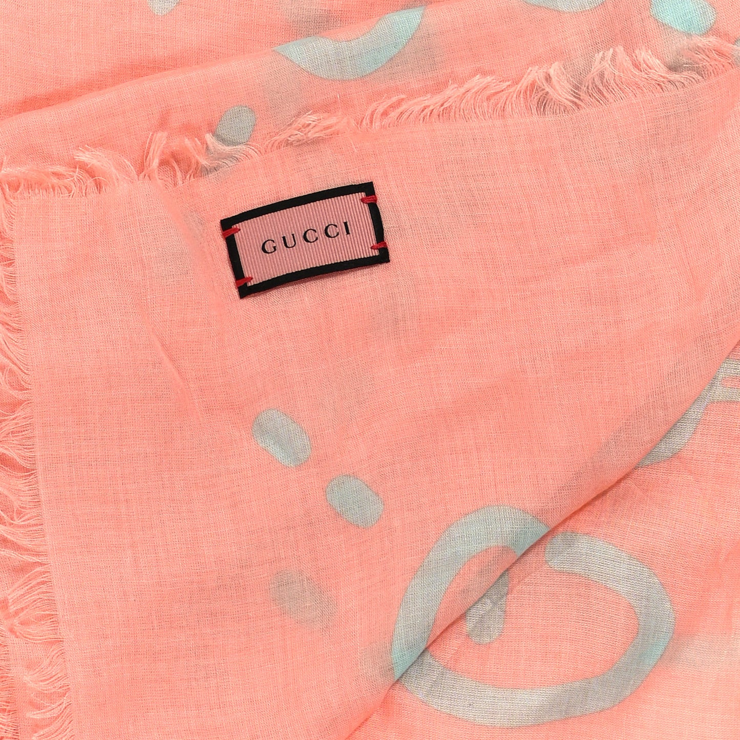 Modal Silk GG Writers Fringe Shawl Old Rose Sky Blue