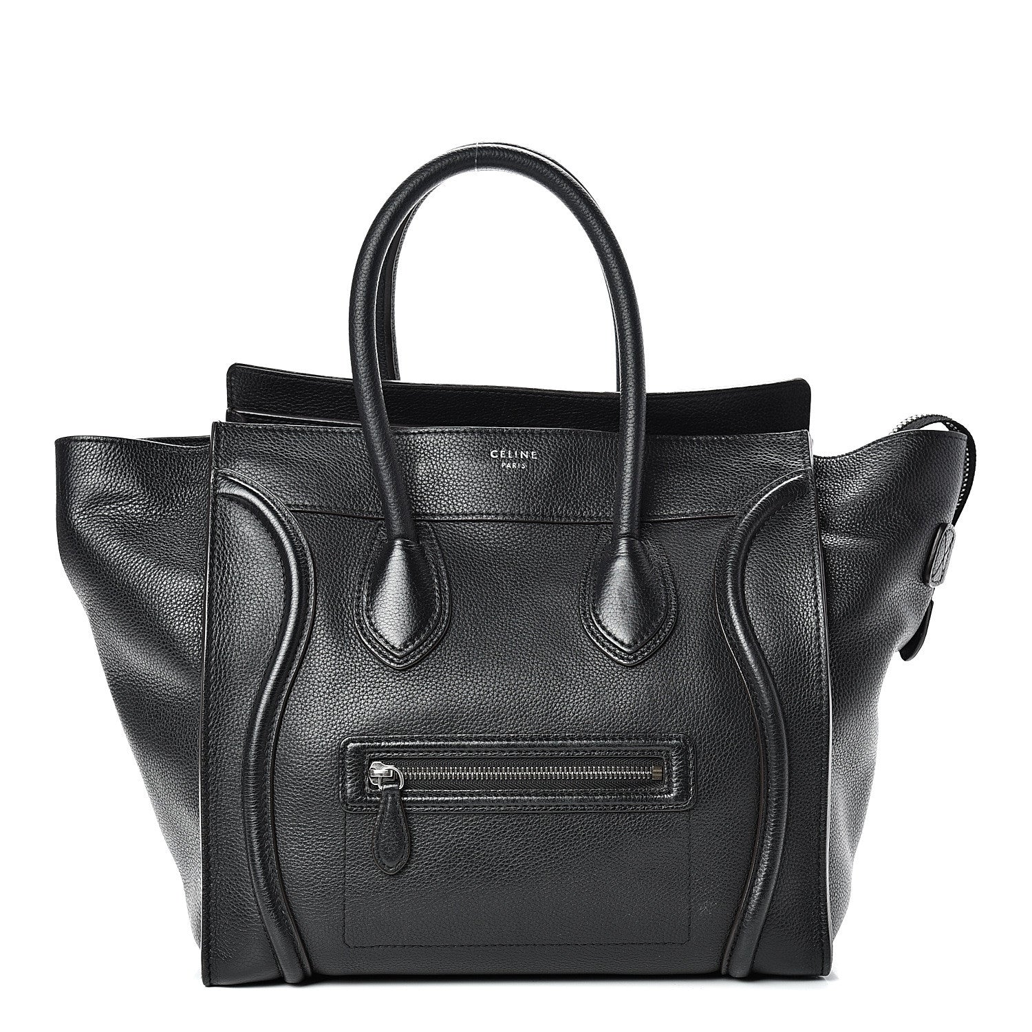 Celine Drummed Calfskin Mini Luggage Black 1 of 13