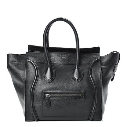 Celine Drummed Calfskin Mini Luggage Black 1 of 13