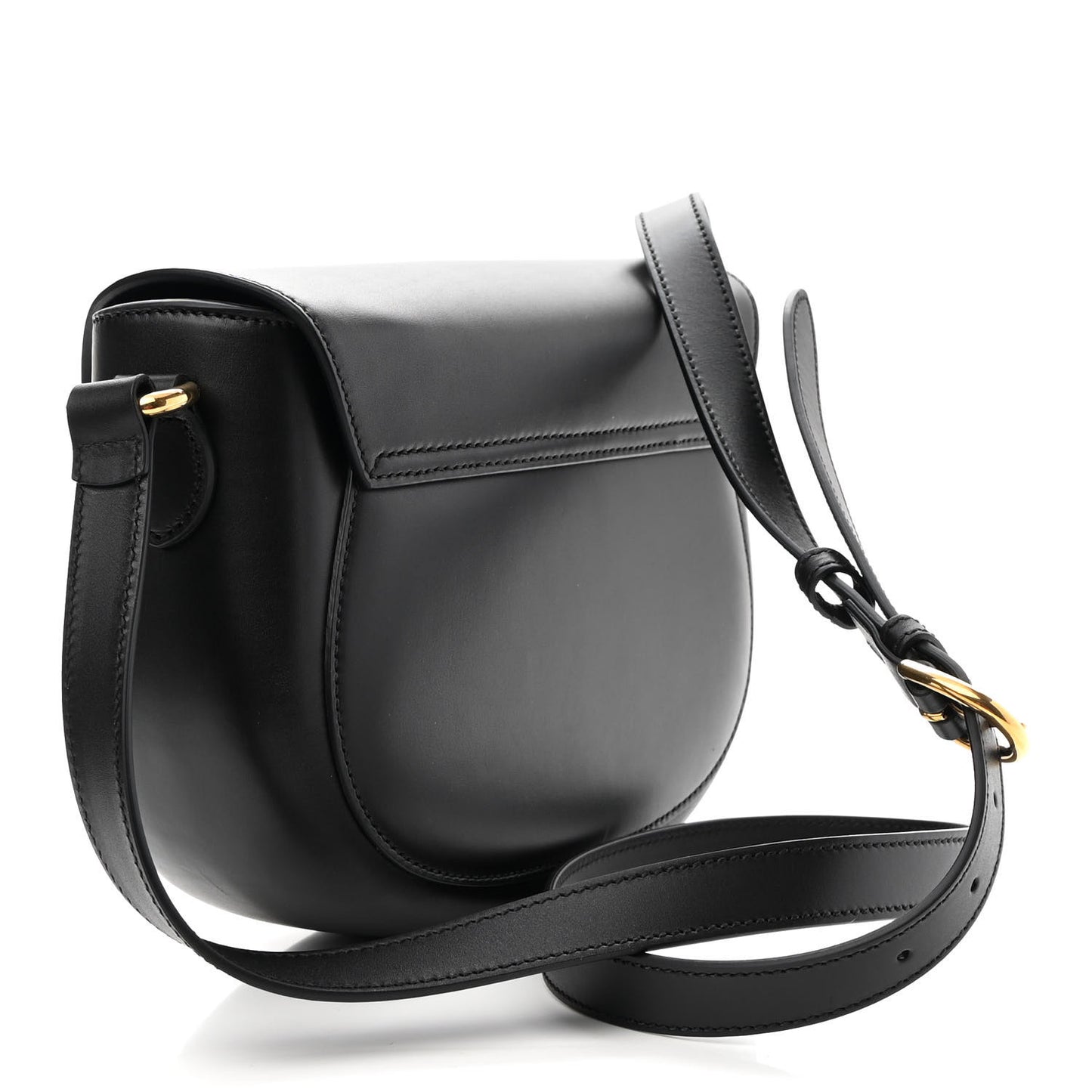 Charisma Calfskin Gucci Embossed Shoulder Flap Bag Black