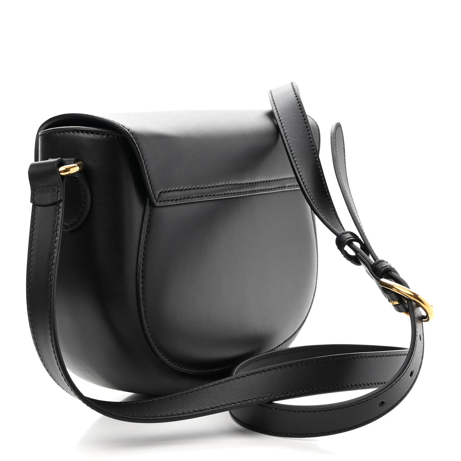 Gucci Charisma Calfskin Gucci Embossed Shoulder Flap Bag Black 3 of 10