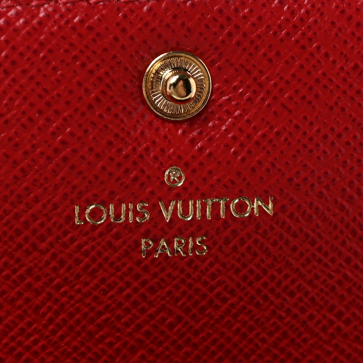 Louis Vuitton Damier Ebene Emilie Wallet Red 6 of 10