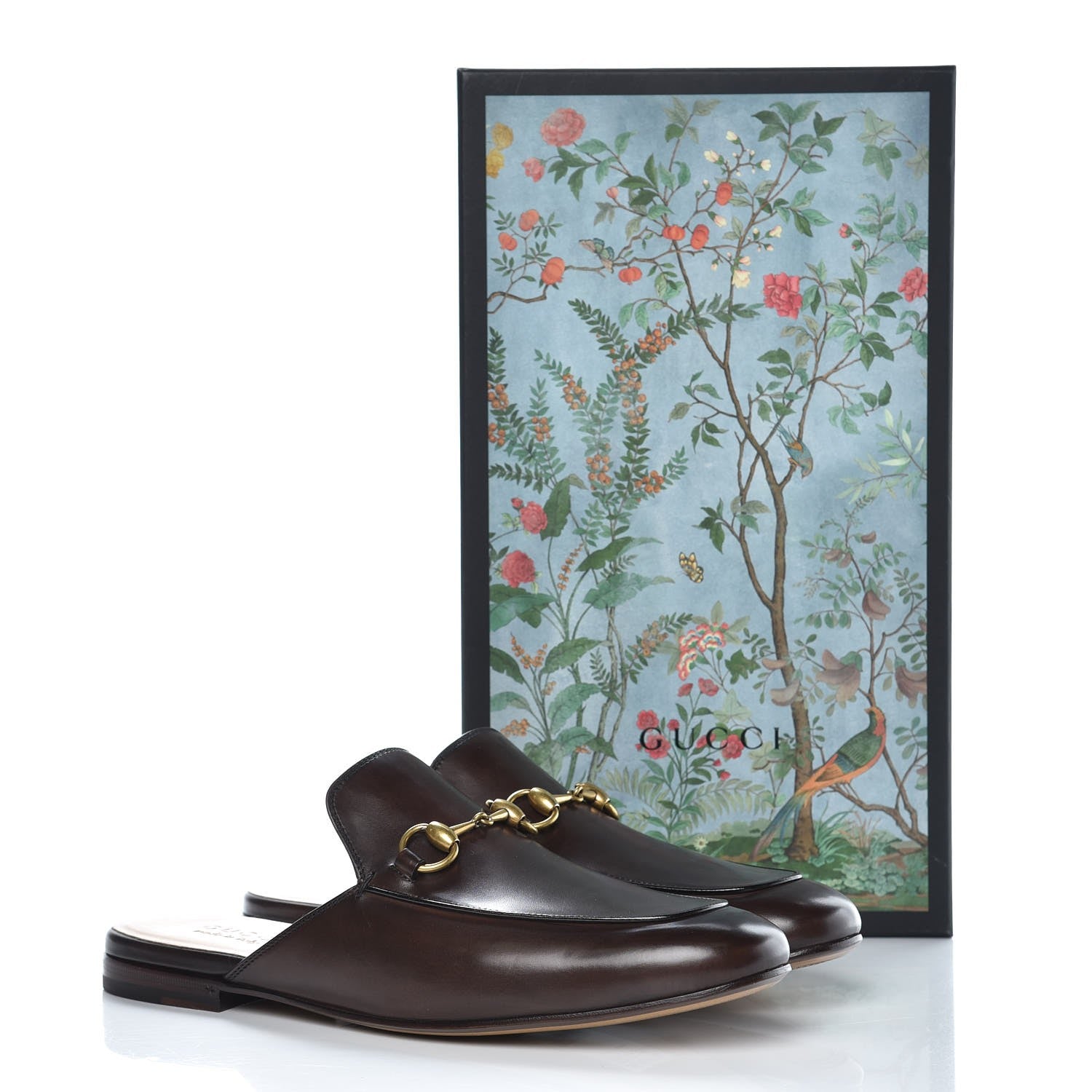 Gucci Calfskin Mens Princetown Slippers 8 Fondente Brown 8 of 8