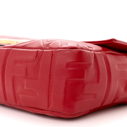 Fendi Nappa FF 1974 Embossed Baguette Fragola 10 of 10