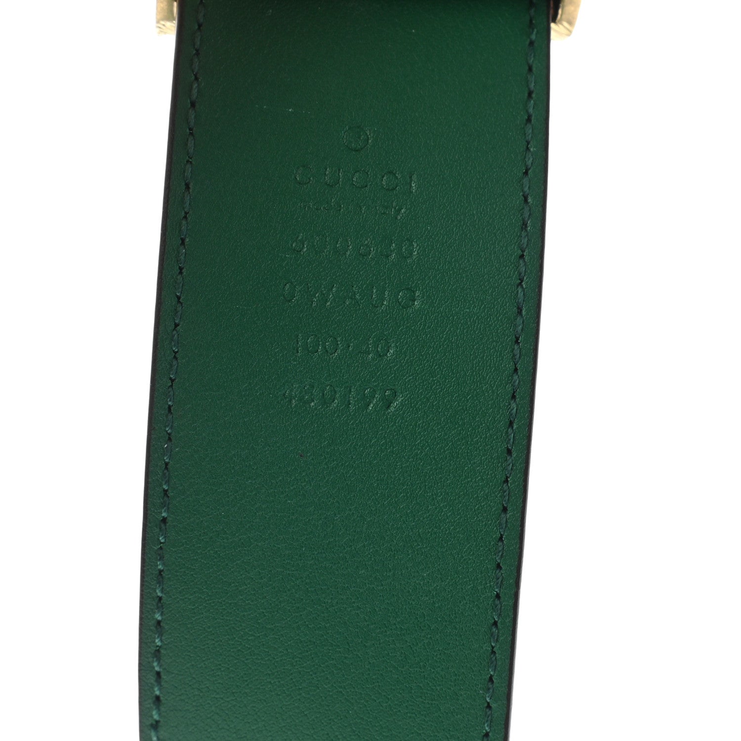 Gucci Calfskin Ceramic Glass Double G 40mm Belt 100 40 Emerald Multicolor 5 of 5