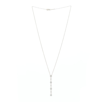 Tiffany Platinum Diamond Swing Drop Pendant Necklace 3 of 6
