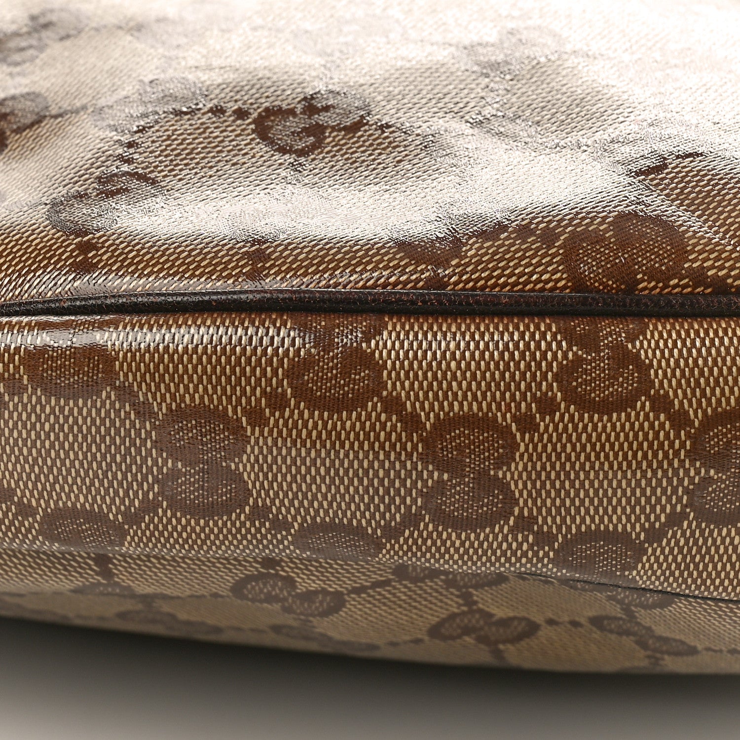 Gucci Crystal Monogram Duchessa Hobo Brown 9 of 10