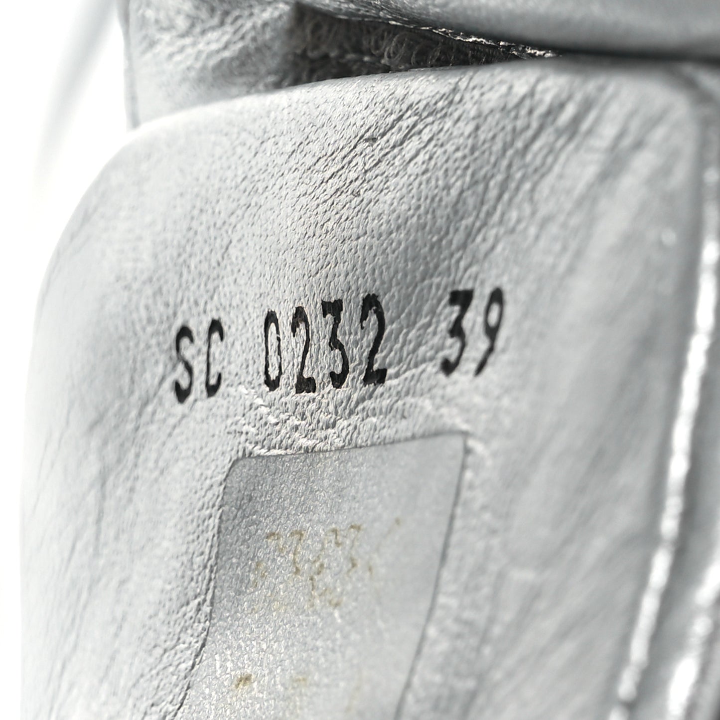 Lambskin Embossed Monogram Pool Pillow Flat Comfort Mule 39 Silver