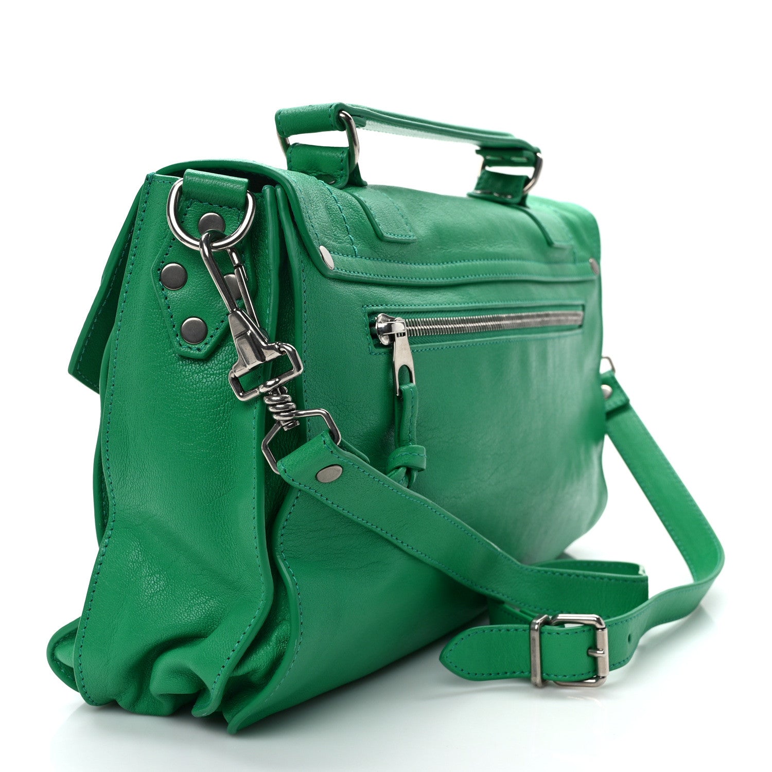 Proenza Schouler Lambskin Medium PS1 Satchel Aloe 3 of 14