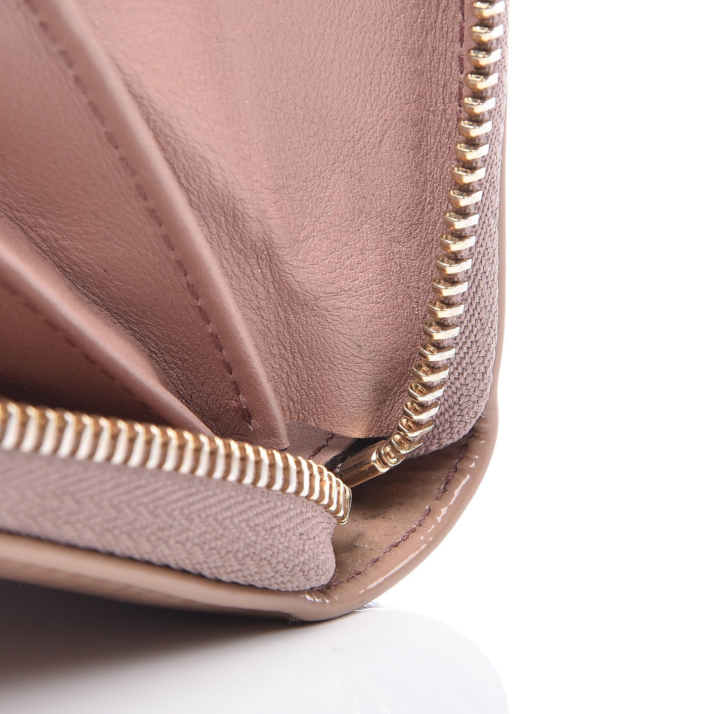 Patent Soho Compact Disco Zip Around Wallet Dark Cipria