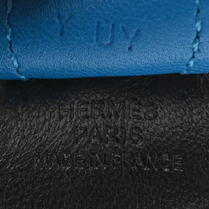 Hermes Milo Lambskin Grigri Rodeo Horse Bag Charm PM Black Gold Bleu Zanzibar 3 of 4