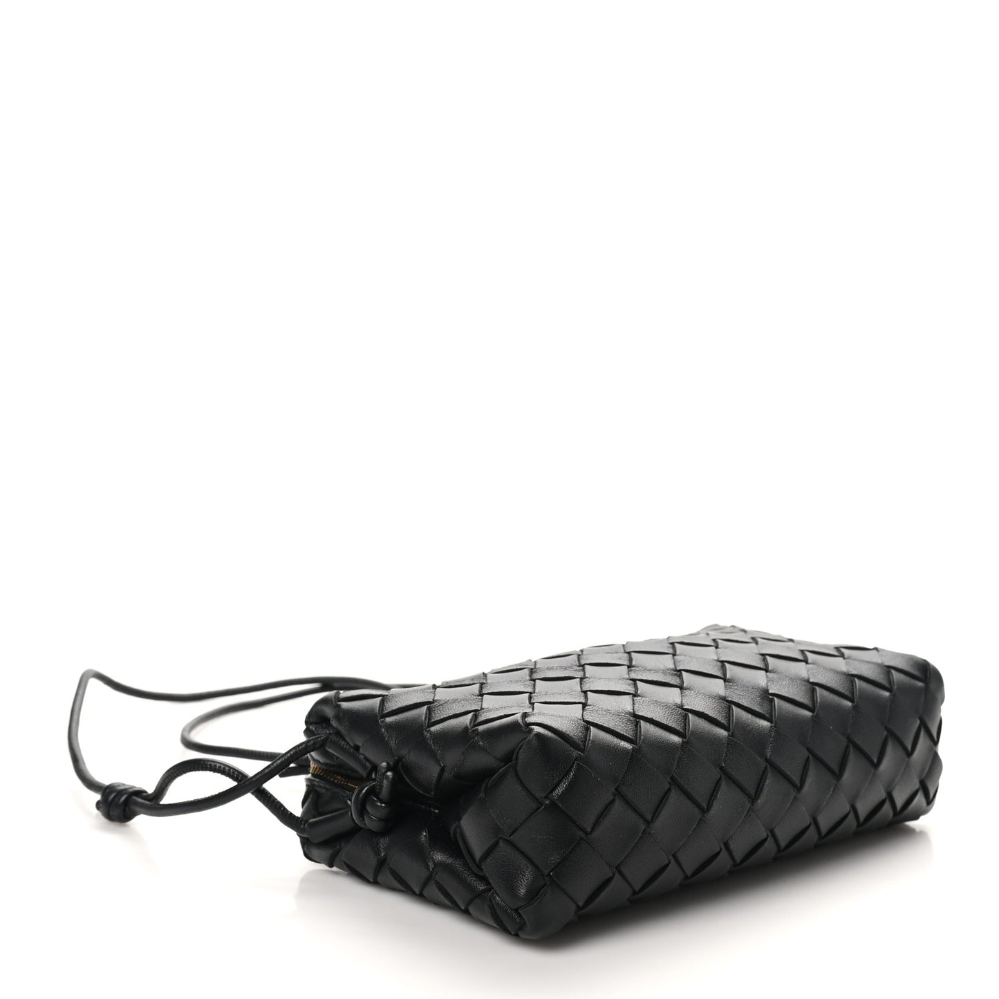 Nappa Intrecciato Loop Baguette Bag Black