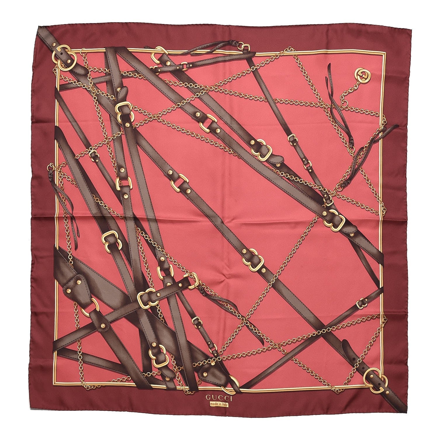Gucci Silk Relia Scarf Ruby Red 1 of 5