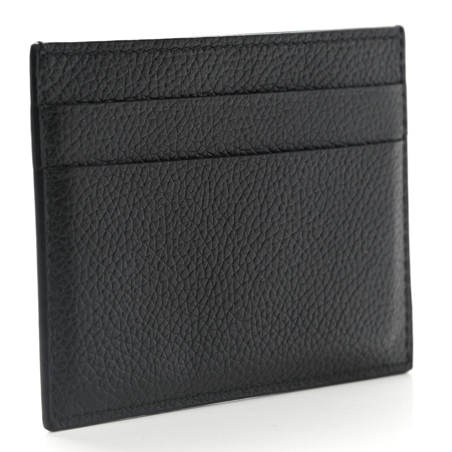Balenciaga Grained Calfskin Logo Cash Card Holder Black Fluo Green 3 of 8