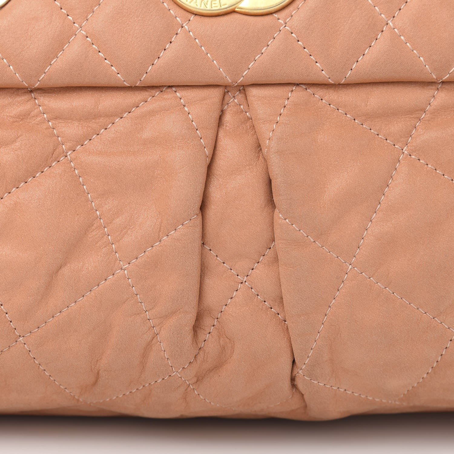 Chanel Iridescent Calfskin Chic Quilt Bowling Bag Dark Beige 12 of 13