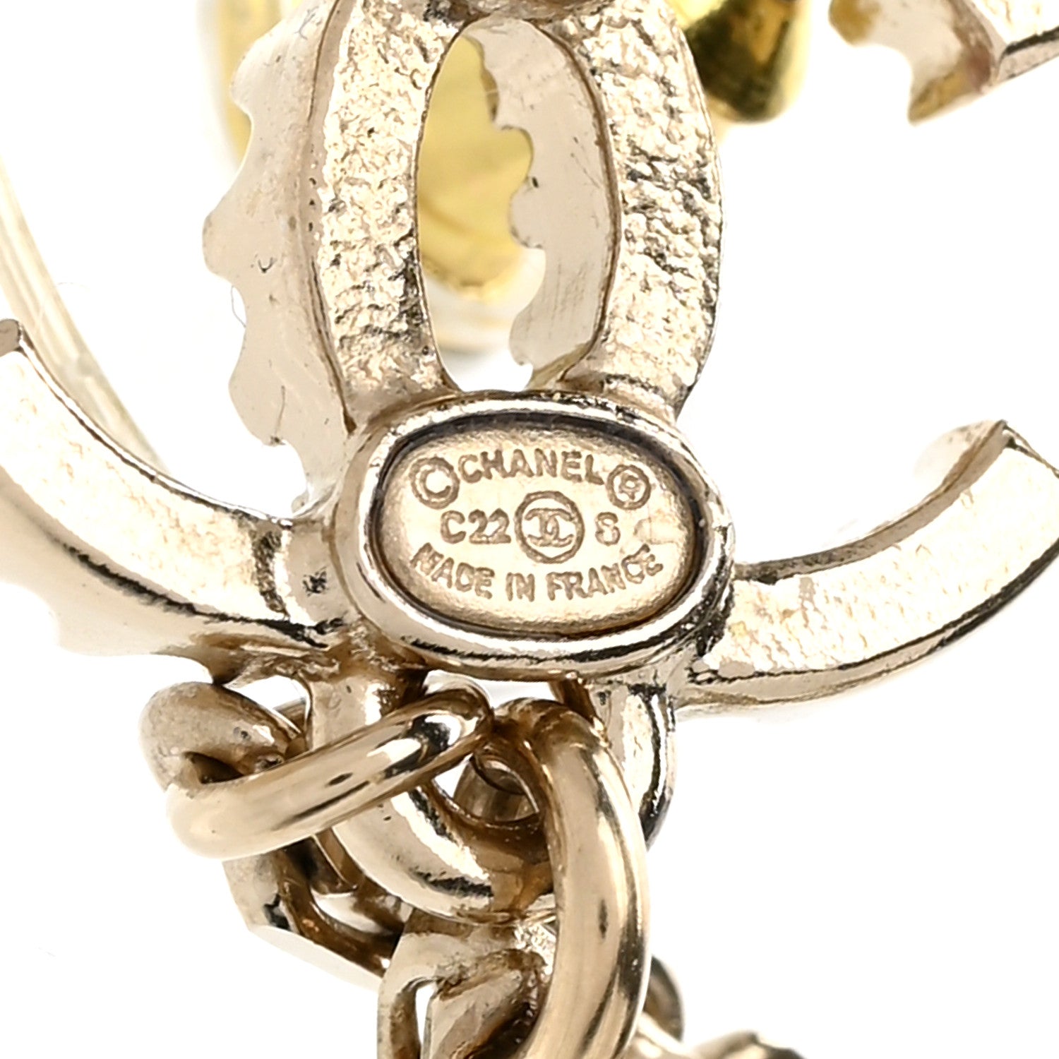 Chanel Crystal Star 5 Drop CC Earrings Gold 4 of 5