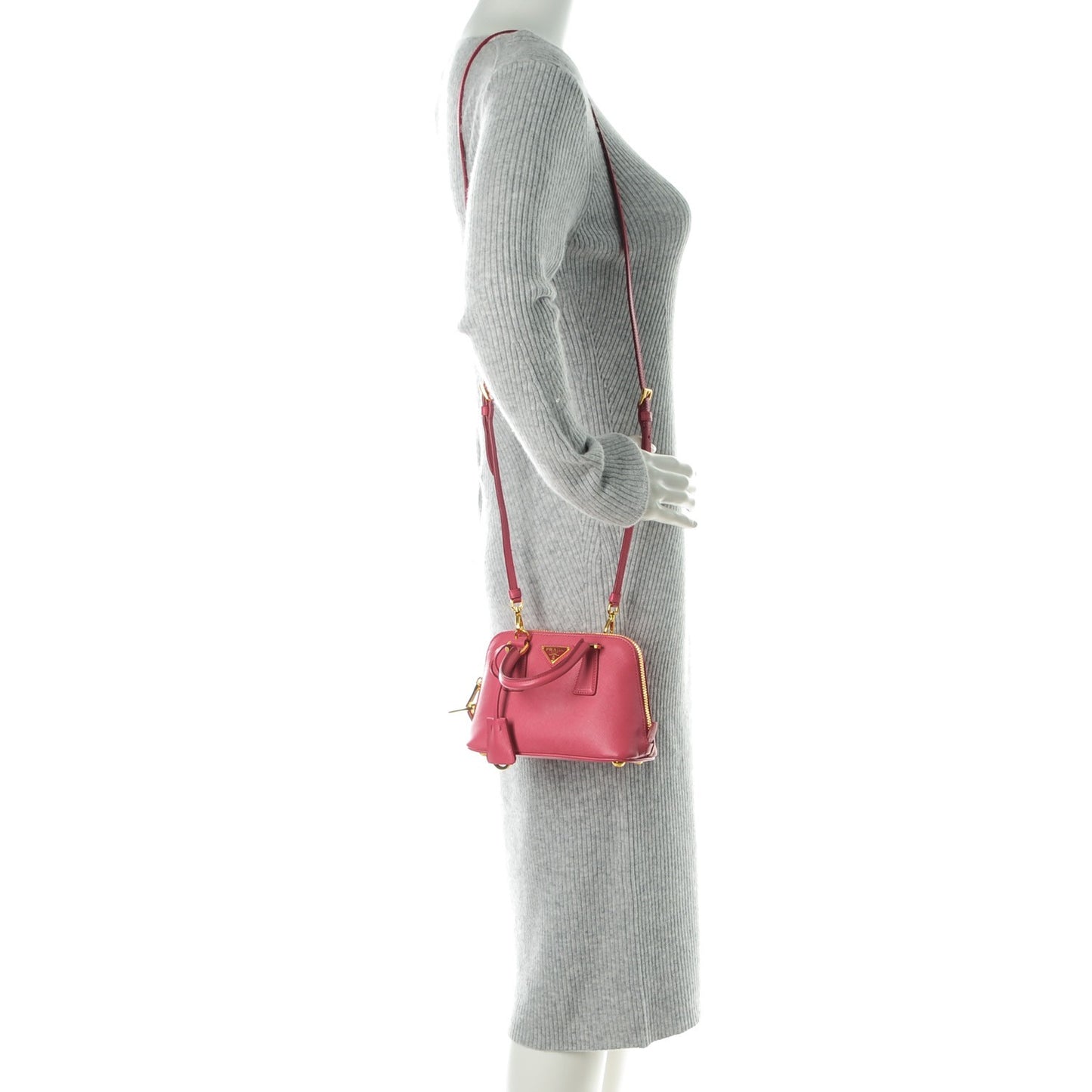 Saffiano Lux Mini Promenade Tote Peonia