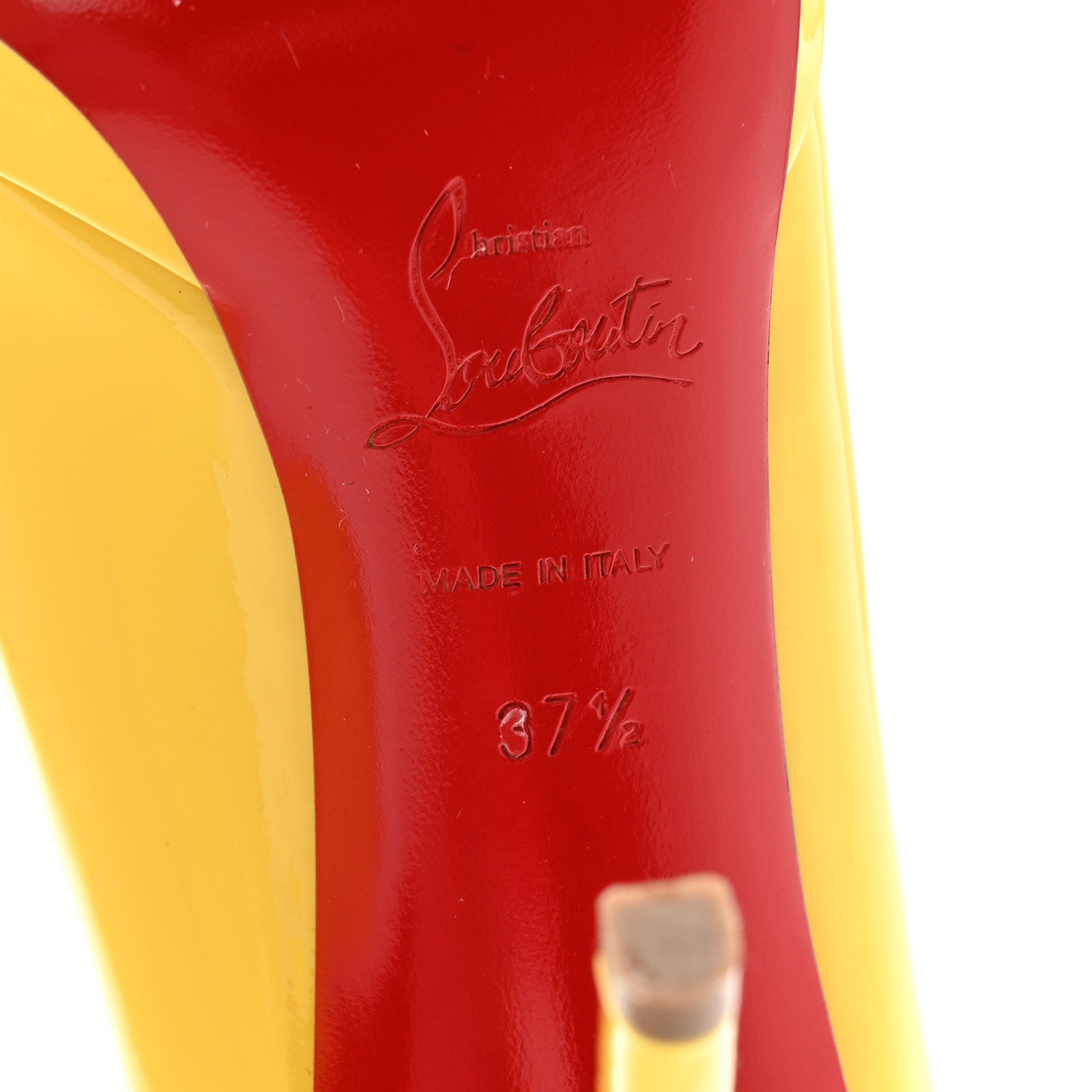 Christian Louboutin Patent New Simple 100 Pumps 37.5 Sun 7 of 8