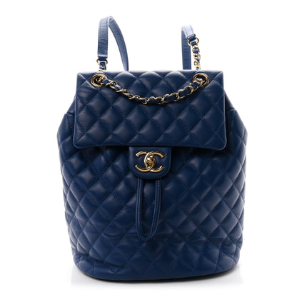 Chanel Lambskin Quilted Small Urban Spirit Backpack Blue 1 of 9