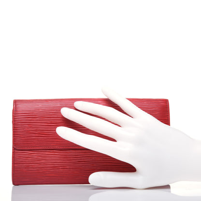Louis Vuitton Epi Sarah Wallet Castillan Red 2 of 22