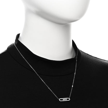 Messika 18K White Gold Diamond Baby Move Pave Necklace 2 of 8