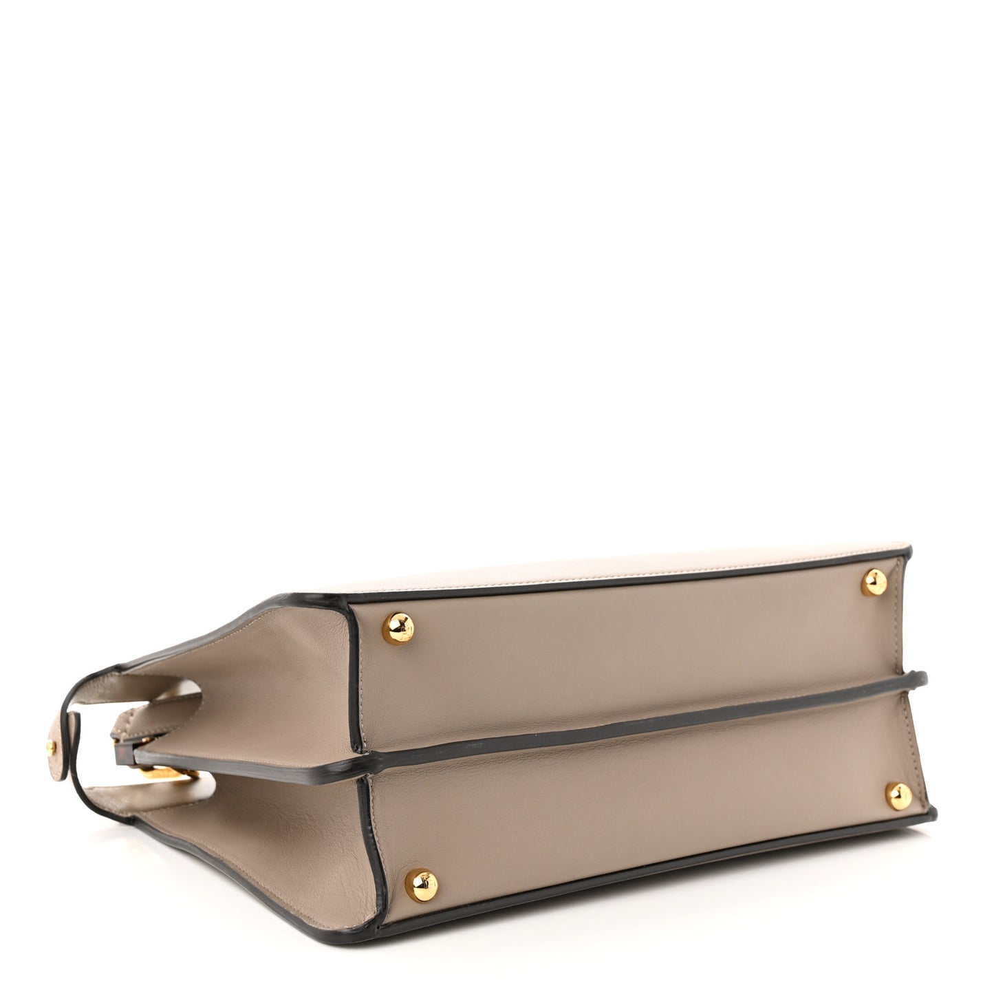 Vitello Seta Shiny Nappa Plexiglass Medium Peekaboo I SEE U Satchel Tortora