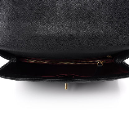 Chanel Caviar Quilted Medium Coco Handle Flap Black 6 of 11