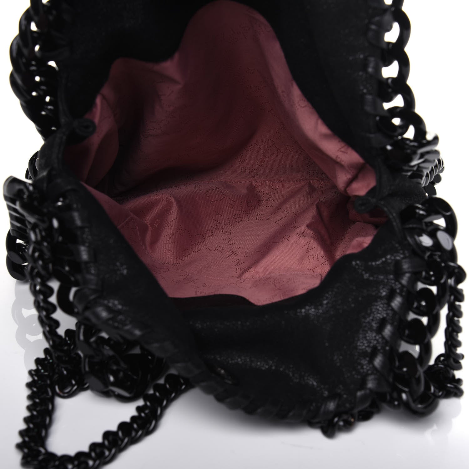 Stella McCartney Shaggy Deer Mini Falabella Fold Over Tote Black 6 of 10