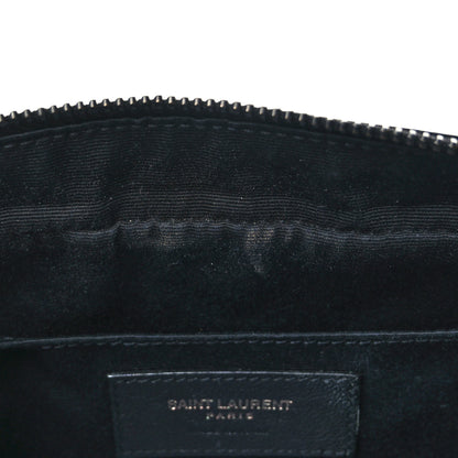 Saint Laurent Calfskin Matelasse Monogram Monochrome Lou Camera Bag Black 8 of 8