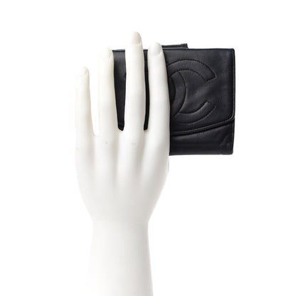 Chanel Lambskin Timeless CC Compact French Wallet Black 2 of 7