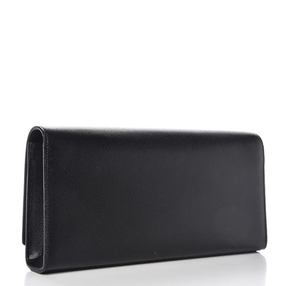 Saint Laurent Grain De Poudre Monogram Cassandre Clutch Black 3 of 9