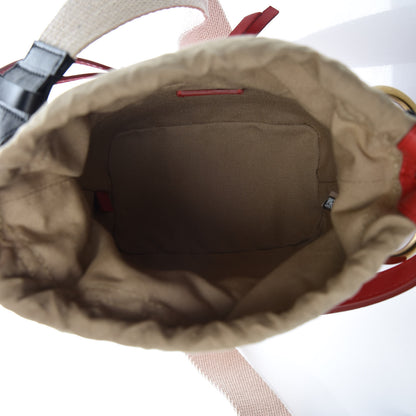 Chloe Smooth Calfskin Mini Roy Bucket Bag Plaid Red 6 of 12