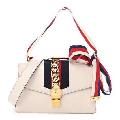 Gucci Calfskin Small Sylvie Shoulder Bag White 1 of 9