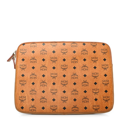 MCM Visetos Laptop Pouch Cognac 1 of 4