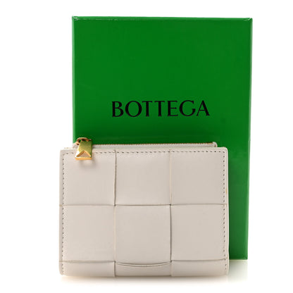 Bottega Veneta Nappa Maxi Intrecciato Bifold Zip Wallet White 7 of 7