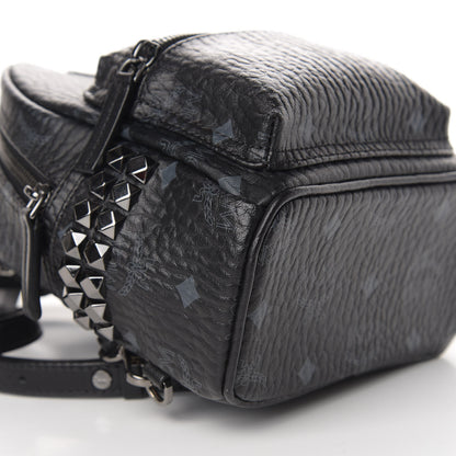 MCM Visetos Studded X-Mini Bebe Boo Backpack Black 5 of 11