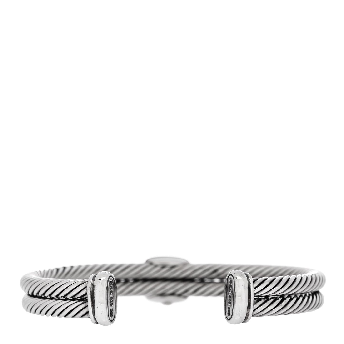 Sterling Silver 18K Yellow Gold Iolite Albion Double Cable Bracelet