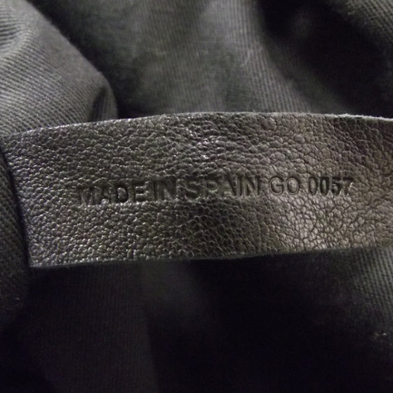 Leather Studded George V Bag Black