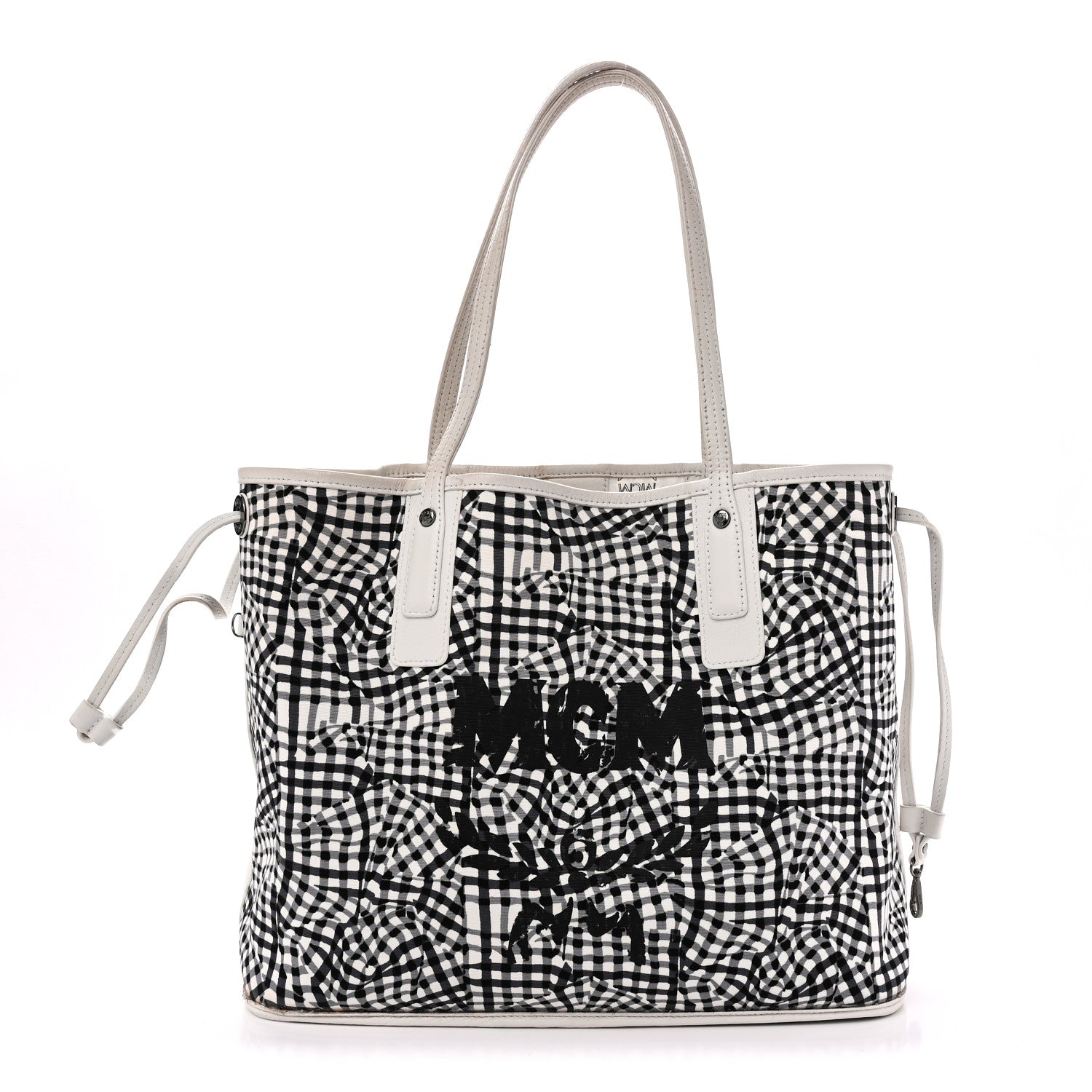 MCM Visetos Medium Liz Reversible Shopper Tote White 3 of 16